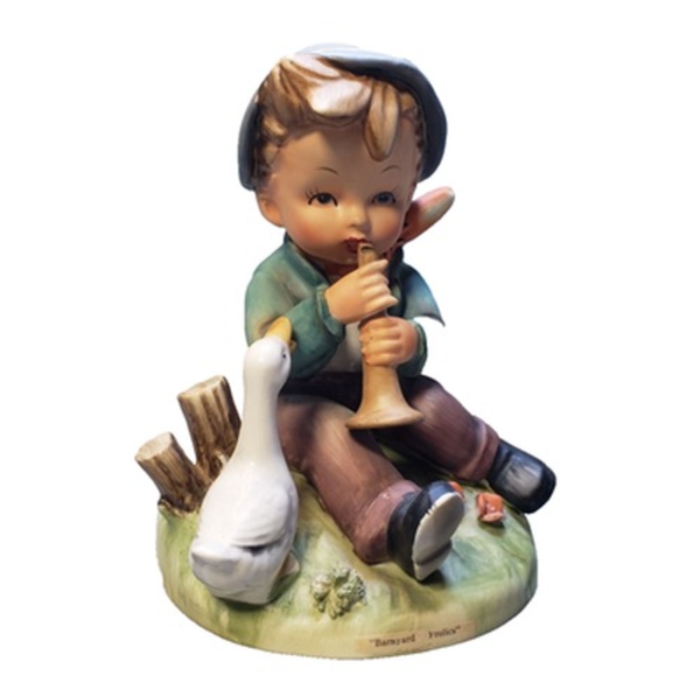 ERICH STAUFFER FIGURINE Barnyard Frolics Boy Goose Japan Vintage MCM EX